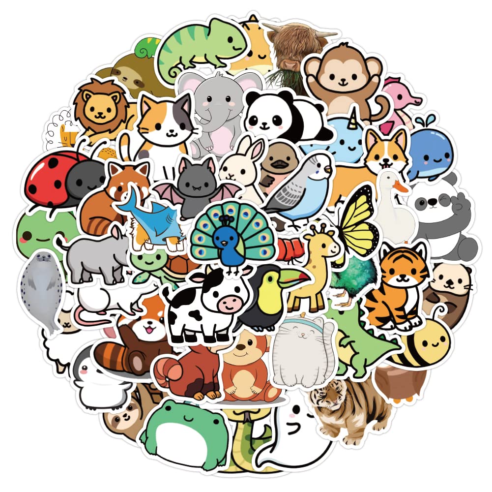 Amazon.co.jp: 100枚かわいい動物ステッカーセット アニマル防水